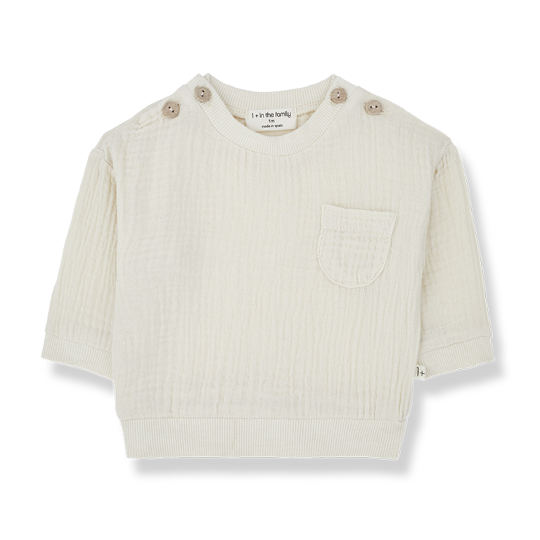 1+ in the family Lorenzo sweater | Ivory