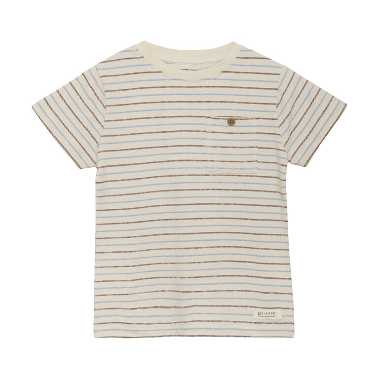 EN FANT T-shirt SS Stripe | Eggnog