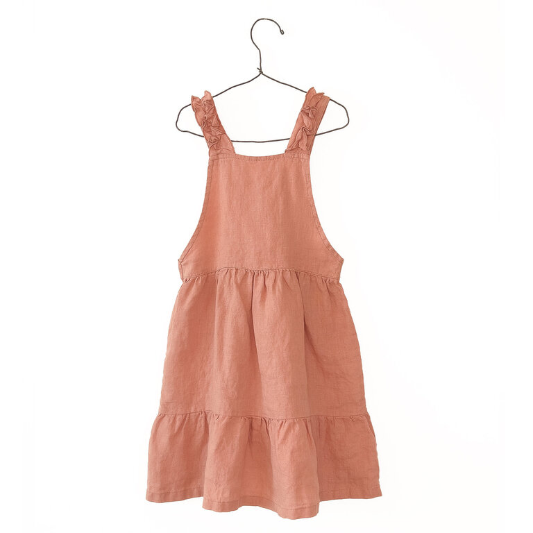 PLAY UP Linen Dress | Coral