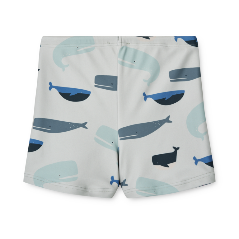 LIEWOOD Zwembroek liewood | Whales / Cloud blue - Otto Printed Swim Pants