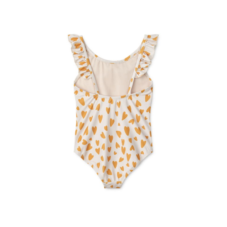LIEWOOD LIEWOOD badpak meisje Kallie Hearts Sandy beige
