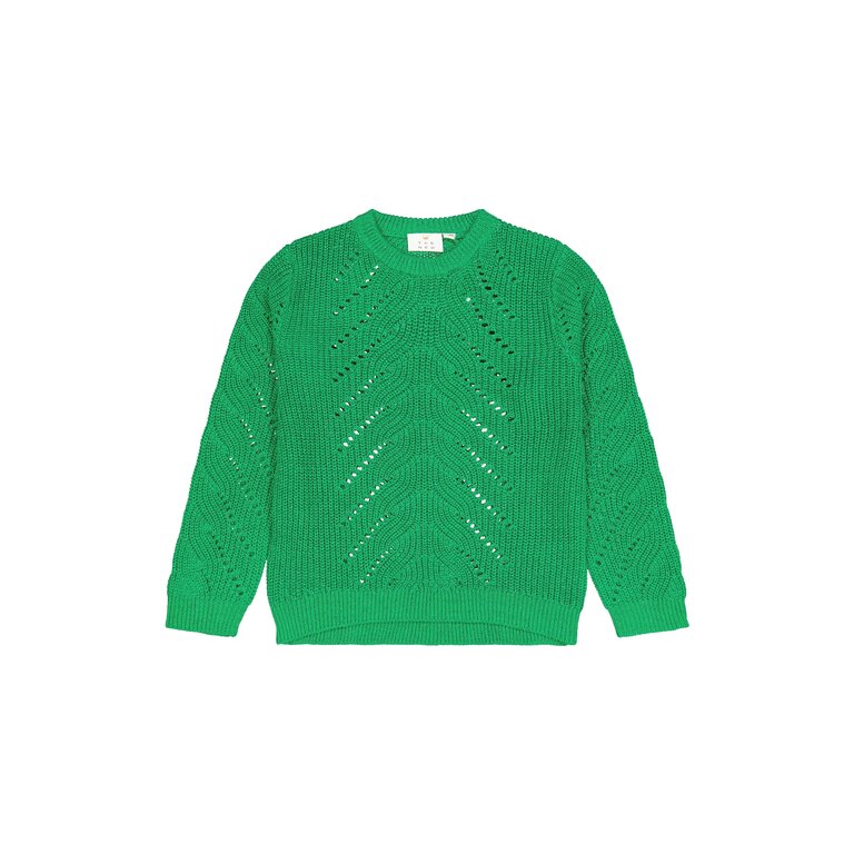 The New Jiva knit Pullover | Groene gebreide trui