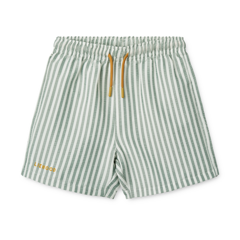 LIEWOOD Zwembroek - Duke Stripe Board Shorts | Peppermint / Crisp white