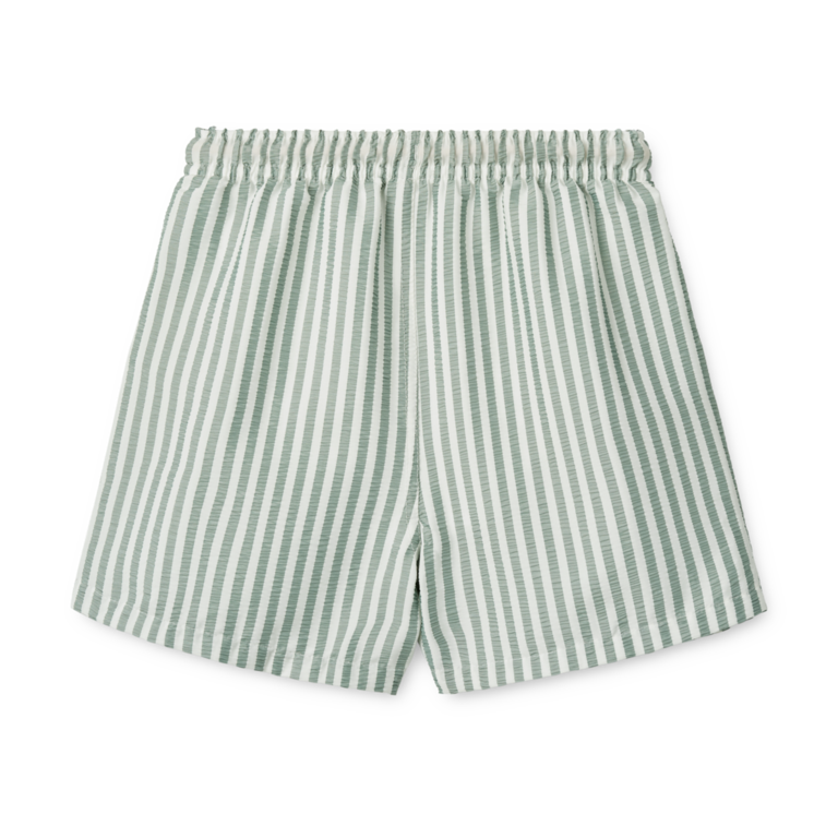 LIEWOOD Zwembroek - Duke Stripe Board Shorts | Peppermint / Crisp white