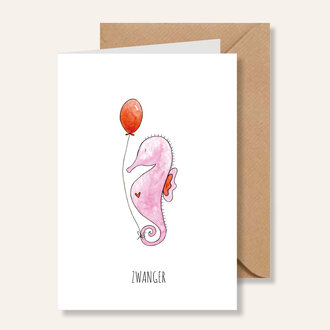 Juulz  Juulz kaartje | Zwanger Zeepaardje Juulz  Juulz kaartje | Zwanger Zeepaardje