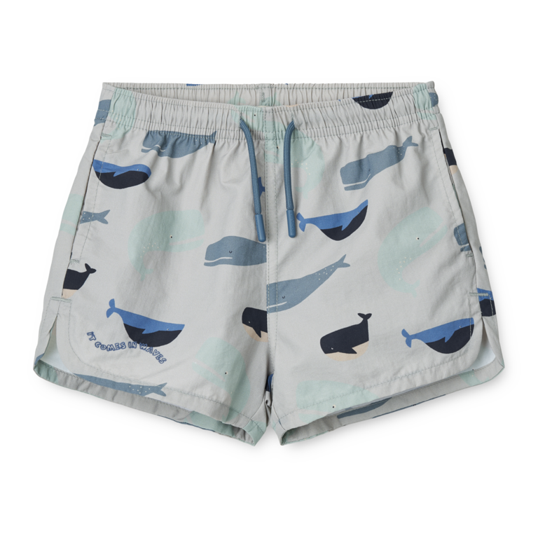 LIEWOOD Zwembroek | Whales / Cloud blue - Aiden | Whales / Cloud blue