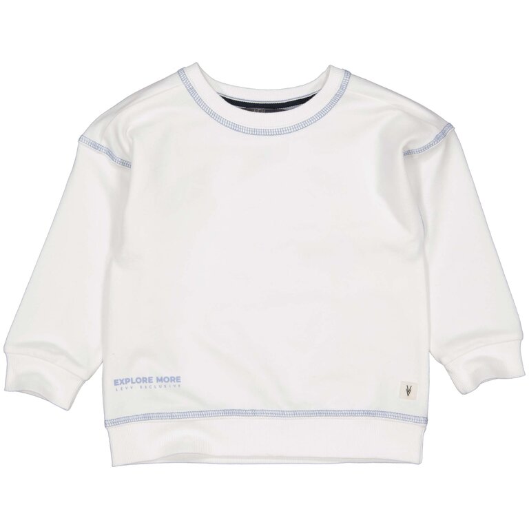 Levv LEVV trui jongen Melvin oversized sweater wit