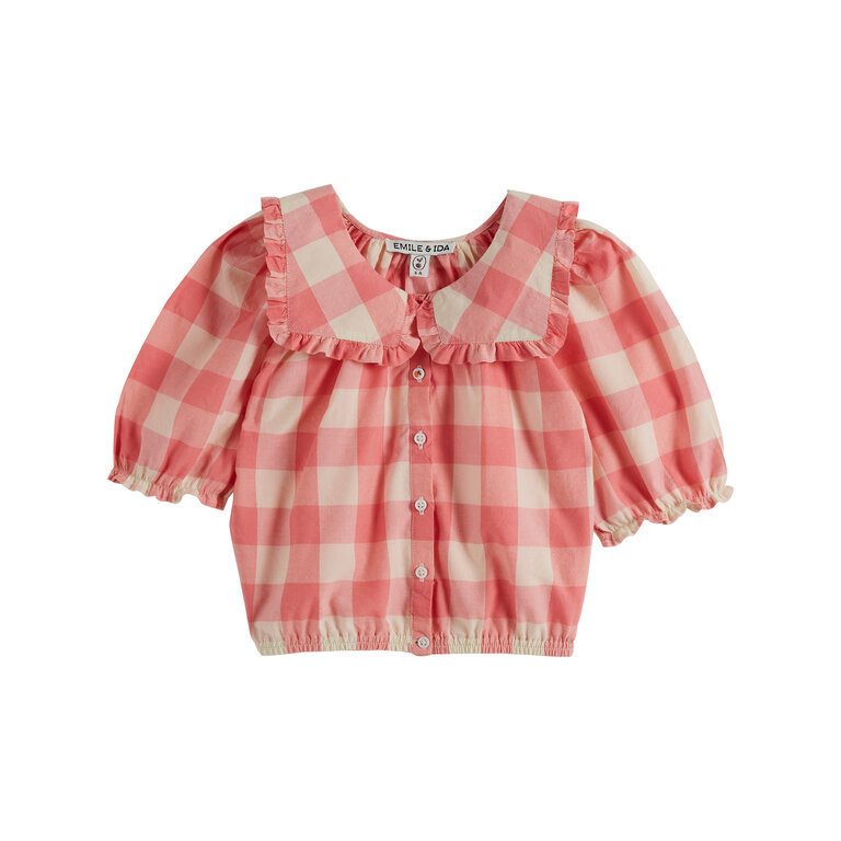 EMILE & IDA  Vichy BonBon | Geruite Blouse