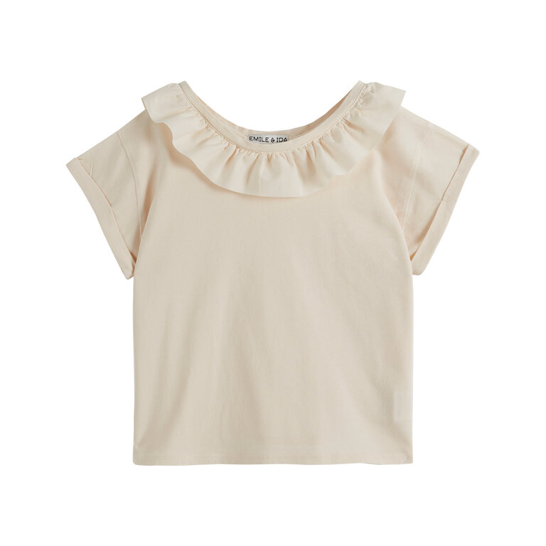EMILE & IDA T-shirt Coton Bio Colorette | Creme