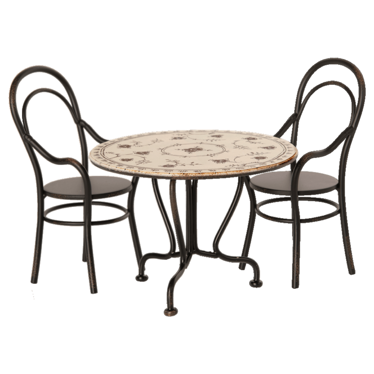 Maileg Dining table with 2 chairs