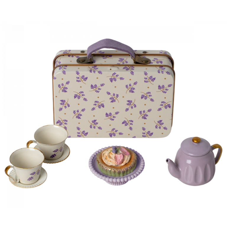 Maileg Afternoon treat set |Maileg Muisjes - Purple Madelaine