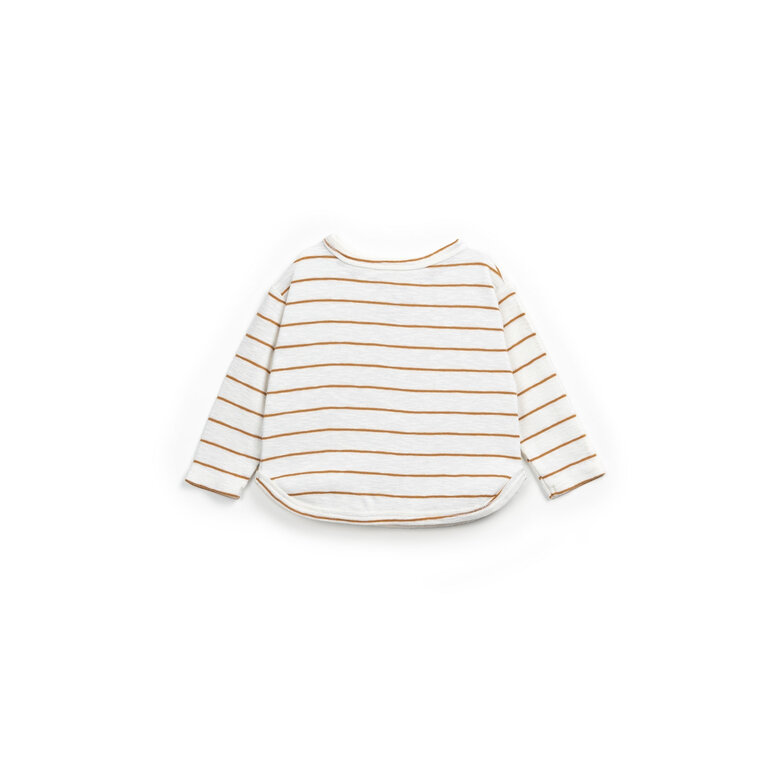 PLAY UP Striped Ribbed Flame Sweater | Vanessa