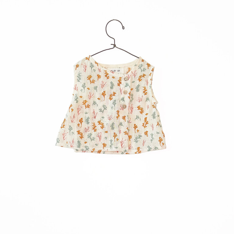 PLAY UP PLAY UP shirt meisje Fiber Algas met print (groen)