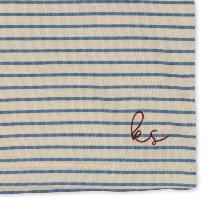 Konges Sløjd T-shirt  Stripe Blue | Famo Tee Gots