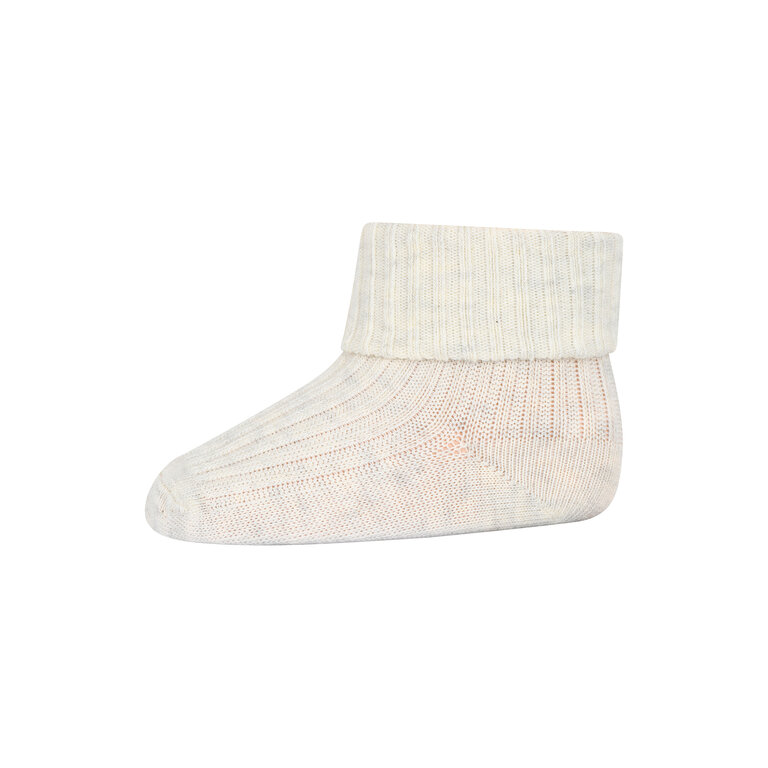 MP Denmark  Cotton rib baby socks | Creme Melange