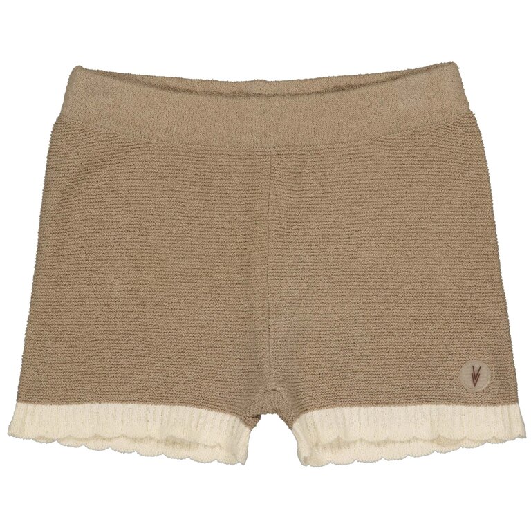 Levv LEVV korte broek meisje Mona short gebreid Taupe taupe
