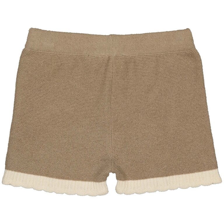 Levv LEVV korte broek meisje Mona short gebreid Taupe taupe