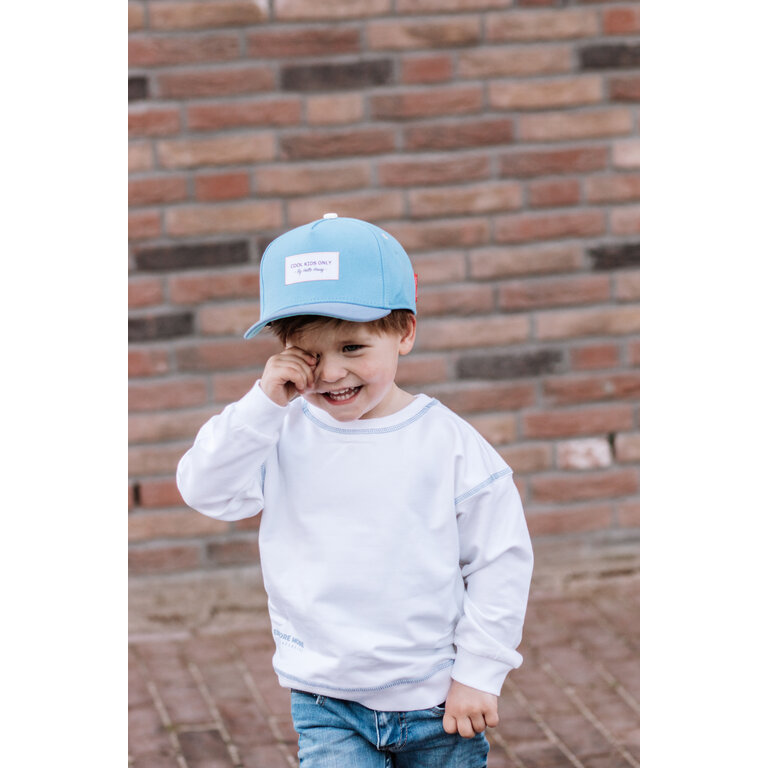 Levv LEVV trui jongen Melvin oversized sweater wit