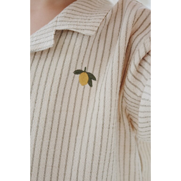 Konges Sløjd Elliot SS Shirt Gots | Blouse Tea Stripe Lemon