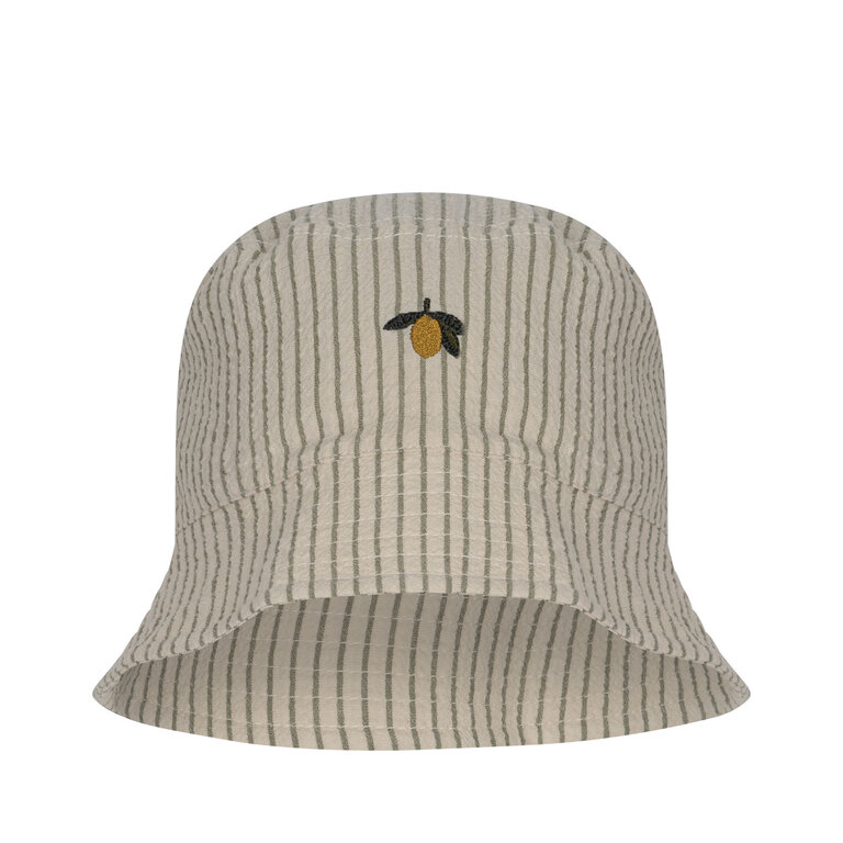 Konges Sløjd Elliot Bucket Hat | Zonnehoed Tea Stripe Lemon