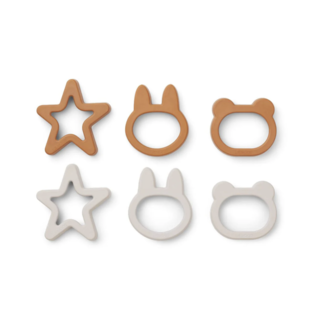 LIEWOOD Andy cookie cutter set / koekjes vormpjes  | 6 Pack | Mustard Mix
