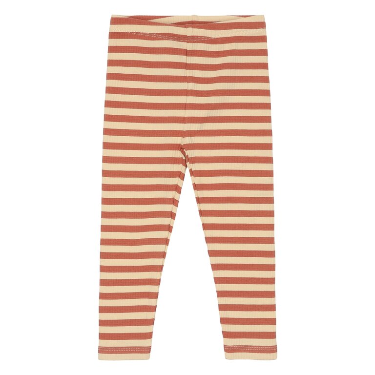 The New Fro Uni Rib Legging | Oud roze gestreepte legging | Cedar Wood