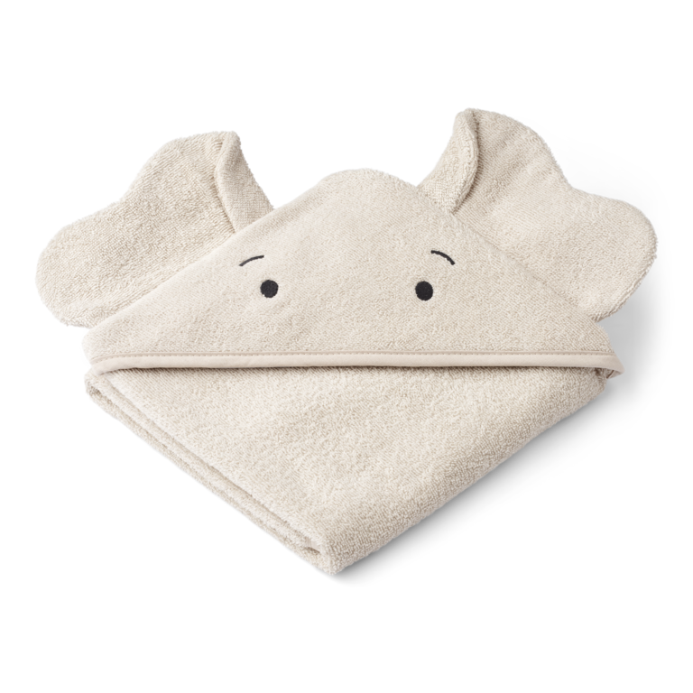 LIEWOOD Albert Elephant hoody towel | Sandy