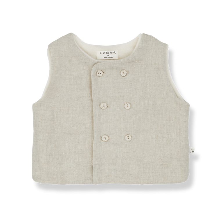 1+ in the family Elias padded vest | Oatmeal