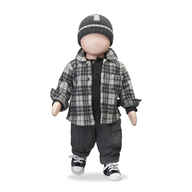 1+ in the family 1+ IN THE FAMILY muts baby Lucas Grey grijs beanie