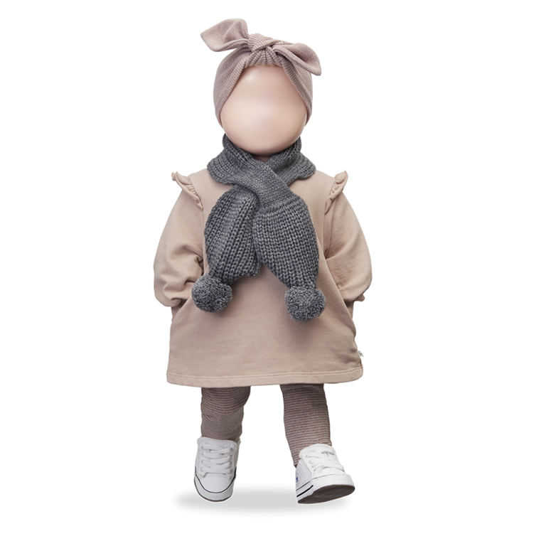 1+ in the family 1+ IN THE FAMILY sjaal baby Bruna Grey grijs