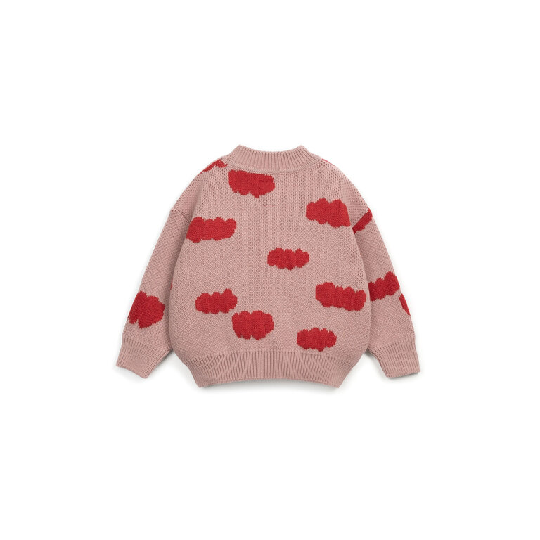 PLAY UP PLAY UP gebreide trui meisje Malva (roze en rood)