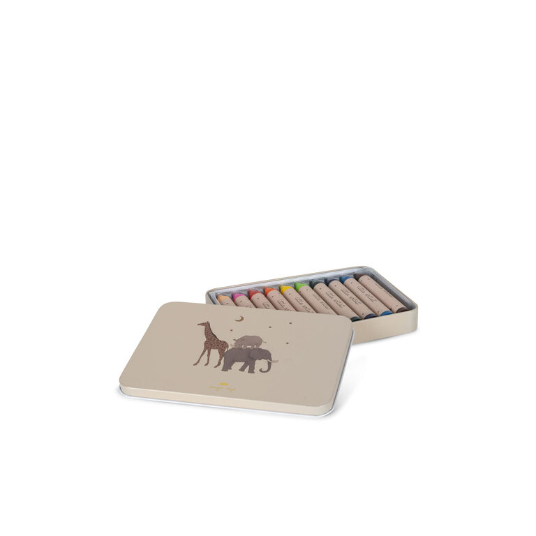 Konges Sløjd MIZUMI bijenwas kleurpotloden kind 10 stuks Safari crayons