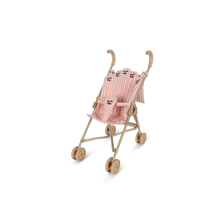 Konges Sløjd Doll Stroller | Poppenwagen | Powder Pink Check