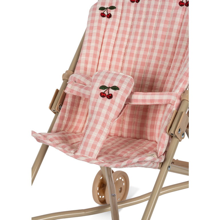 Konges Sløjd Doll Stroller | Poppenwagen | Powder Pink Check