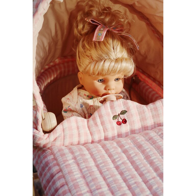 Konges Sløjd Doll Stroller | Poppenwagen | Powder Pink Check