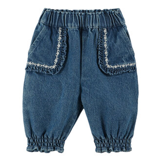EMILE & IDA Denim Embroidered Sirwal Pants EMILE & IDA Denim Embroidered Sirwal Pants