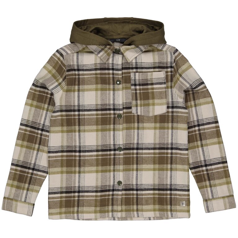 Levv LEVV overhemd jongen Nigel overhemd Yarn Dye Black Check zwart geruit