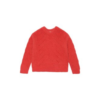 The New Diva knit Pullover | Rood gebreide trui | Chrysanthemum