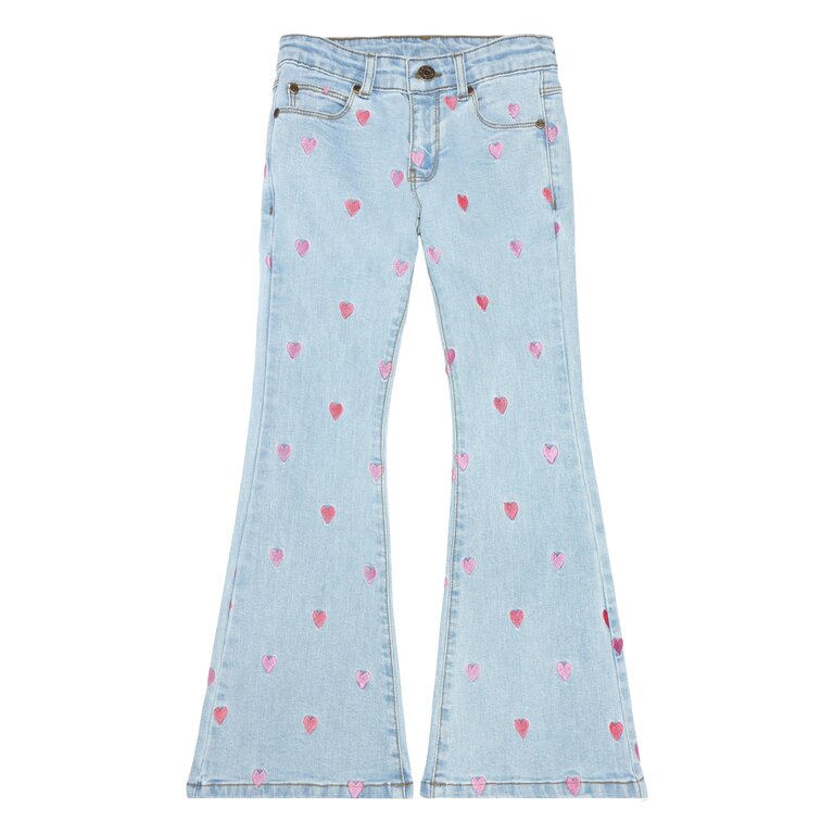 The New The New Flared Jeans | Flared denim met hartjes