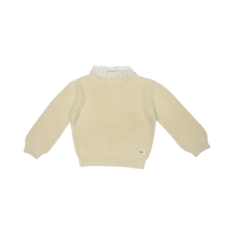 Baje Studio Soho| Knitted collar top | Crème