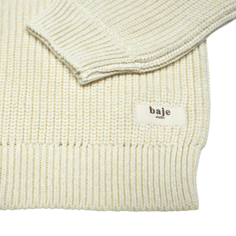 Baje Studio Soho| Knitted collar top | Crème