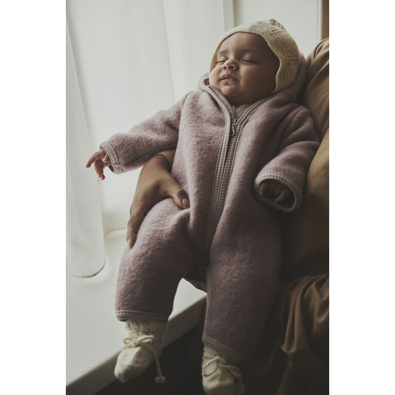 Huttelihut Pram Suit Wool Fleece | Mahogany Rose