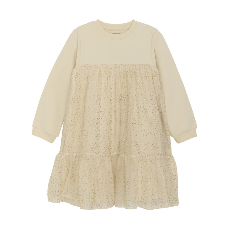 Huttelihut Dress Gold Tulle | Wood Ash