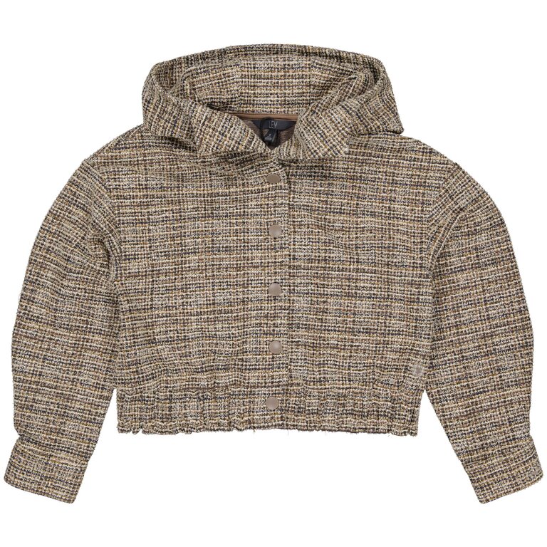 Levv LEVV trui meisje Nelil sweater Dark Taupe taupe