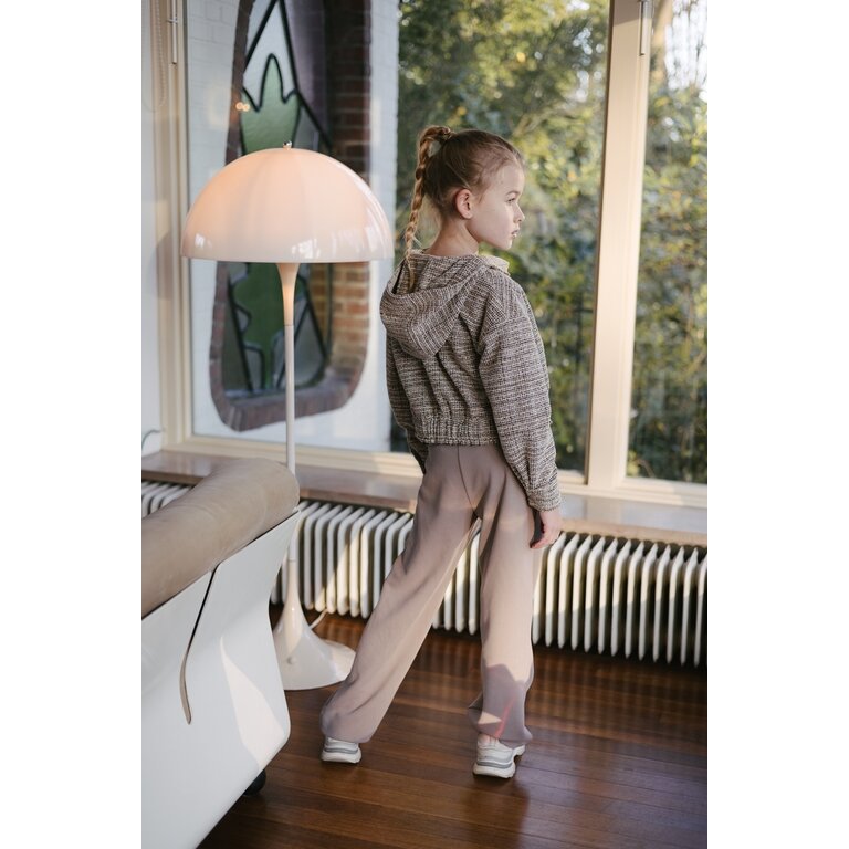 Levv LEVV trui meisje Nelil sweater Dark Taupe taupe