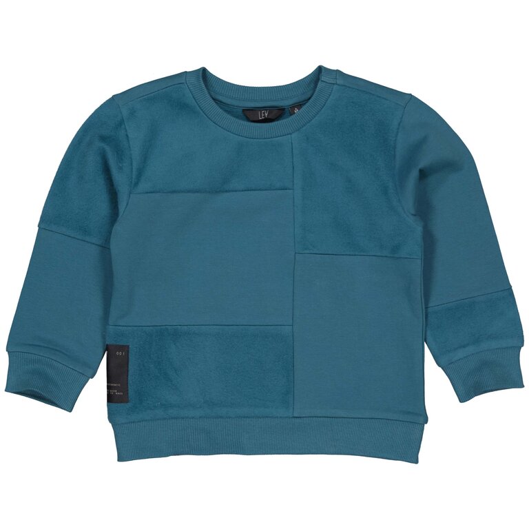 Levv LEVV trui jongen Pamir sweater Petrol petrolblauw
