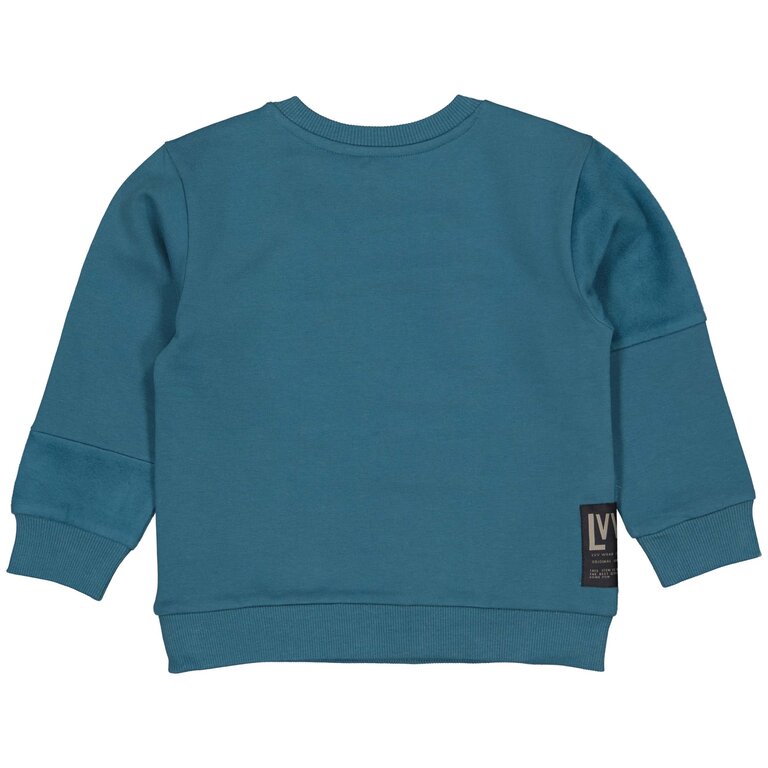 Levv LEVV trui jongen Pamir sweater Petrol petrolblauw
