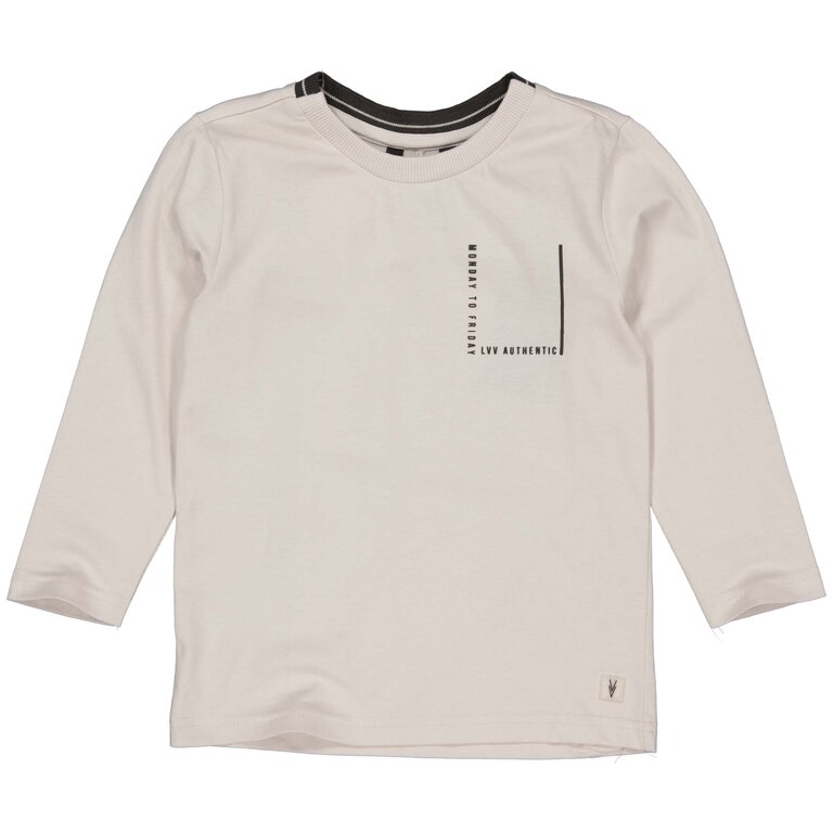 Levv LEVV shirt jongen Paddon T-shirt Soft Grey grijs