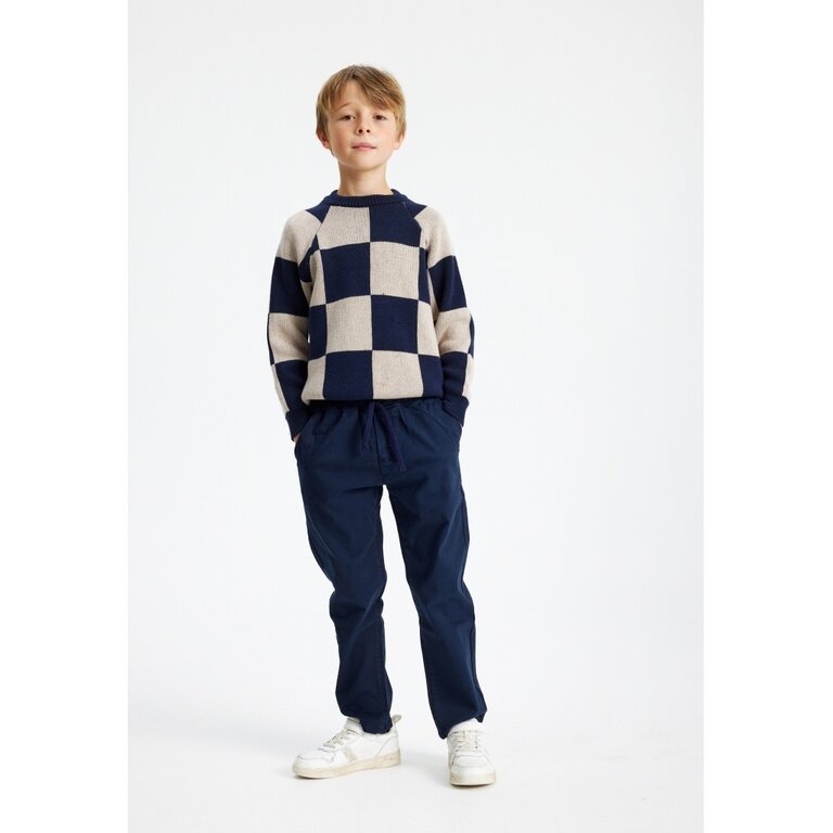 The New Lorry Jacquard Pullover | Gebreide trui | Navy