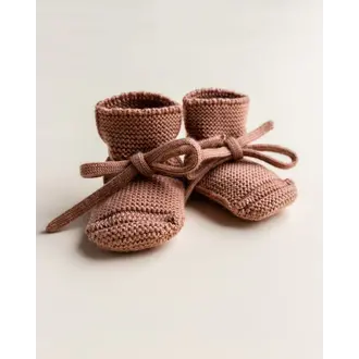 Hvid Hvid slofjes |  Terracotta  | 100% merinowol